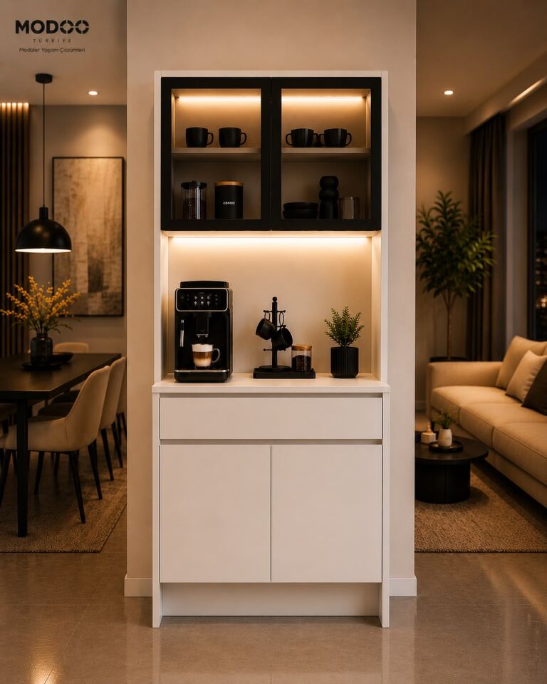 Kahve Hatırası 100 | LED Aydınlatmalı Modern Kahve Köşesi