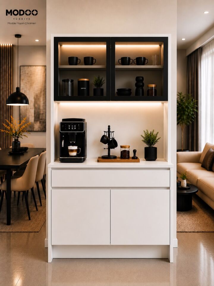 Kahve Hatırası 120 | LED Aydınlatmalı Modern Kahve Köşesi