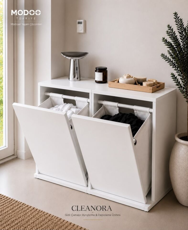 CLEANORA | Premium Çamaşır Ayrıştırma ve Depolama Ünitesi