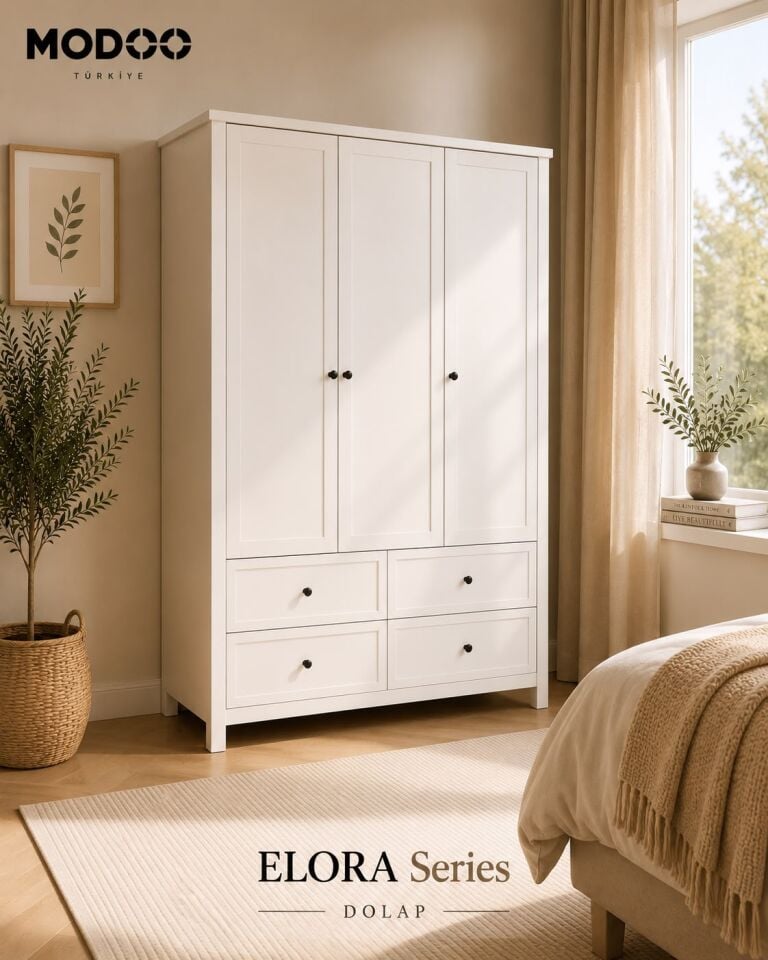 ELORA | Premium 3 Kapaklı Gardırop
