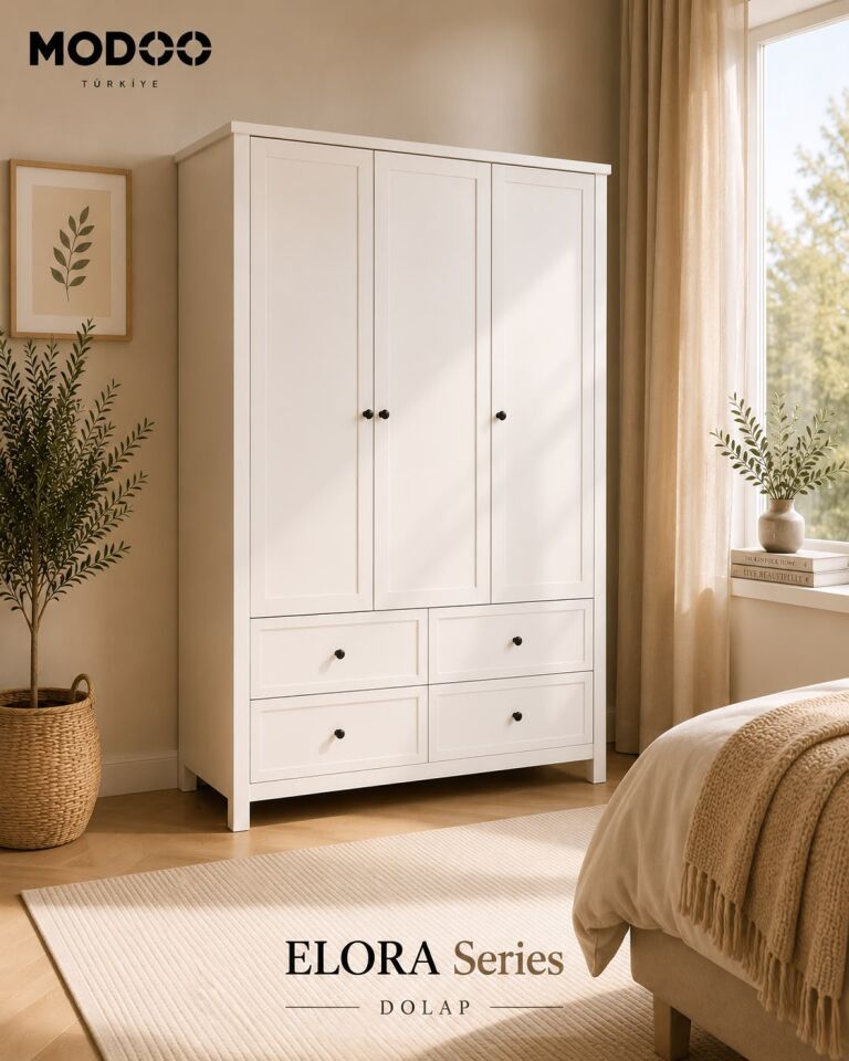 ELORA | Premium 3 Kapaklı Gardırop