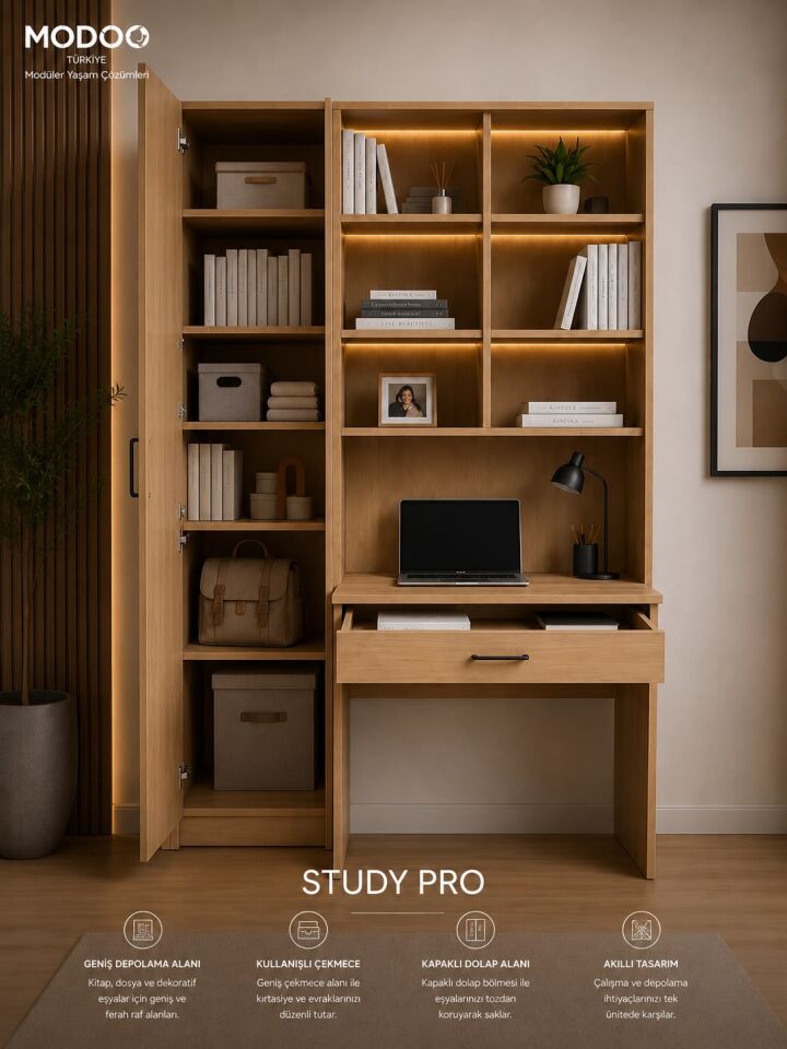 STUDY PRO | Premium Çalışma ve Depolama Ünitesi