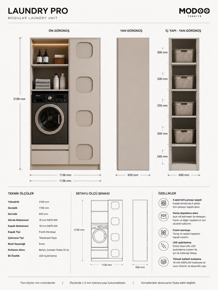 LAUNDRY PRO | Premium Çamaşır Düzenleme Ünitesi