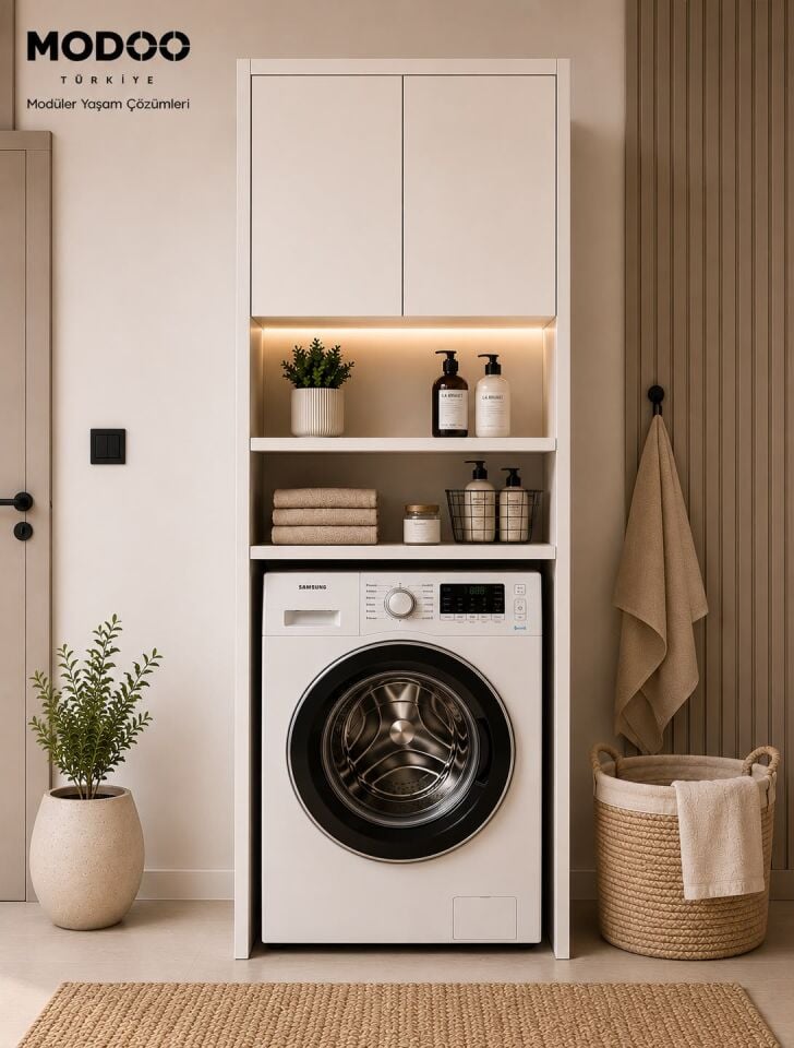Modoo Laundry 70 Çamaşır Makinesi Üst Dolabı